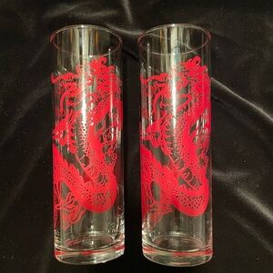 Red Dragon Highball Glasses